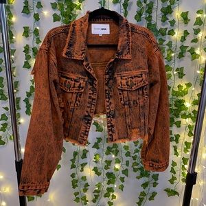 Cropped Torn Denim Jacket